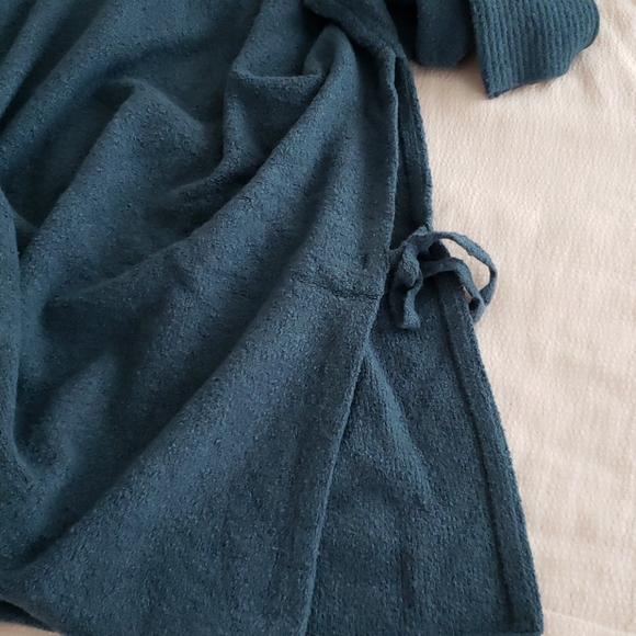 J. JILL tie side teal oversized sweater pullover - Picture 7 of 8